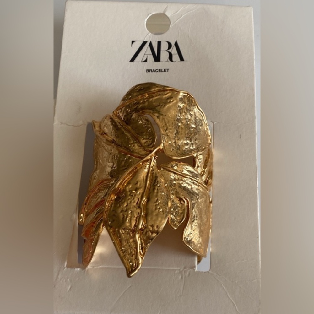 NWT Zara Large Leaf Arm Band Bracelet - Picture 8 of 9